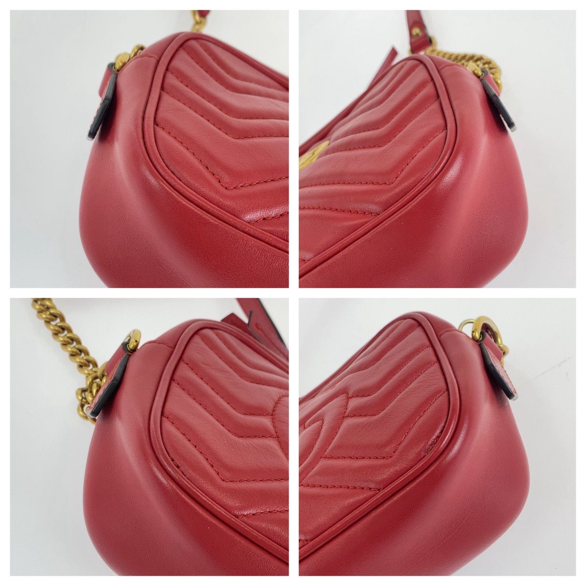 Gucci Gucci Gucci Leather GG Marmont Shoulder Bag Leather Crossbody Bag 448065 Size ONE SIZE - 3 Thumbnail