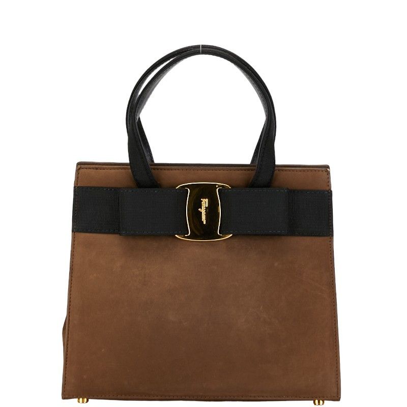 Salvatore Ferragamo Salvatore Ferragamo Salvatore Ferragamo Vara Ribbon Suede Handbag Leather Handbag BA214178 Size ONE SIZE - 2 Thumbnail