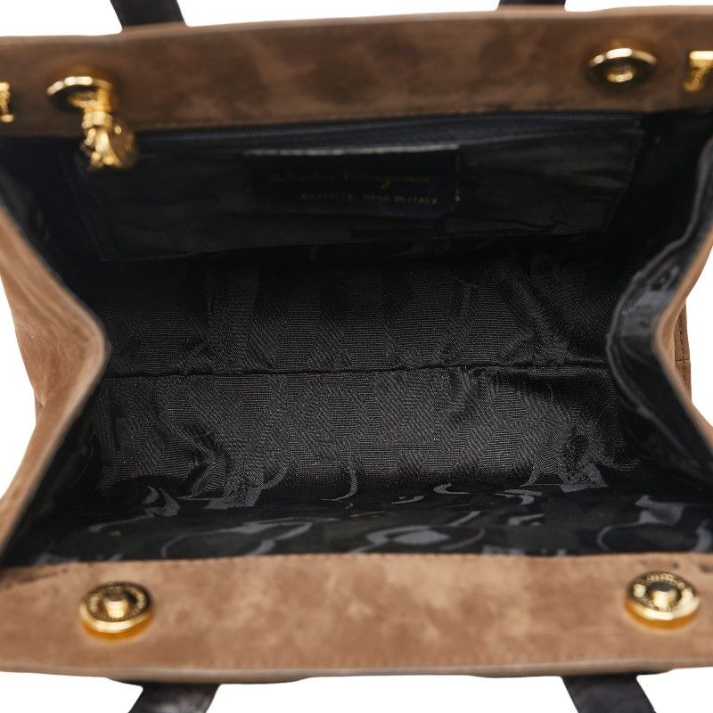 Salvatore Ferragamo Salvatore Ferragamo Salvatore Ferragamo Vara Ribbon Suede Handbag Leather Handbag BA214178 Size ONE SIZE - 6 Thumbnail