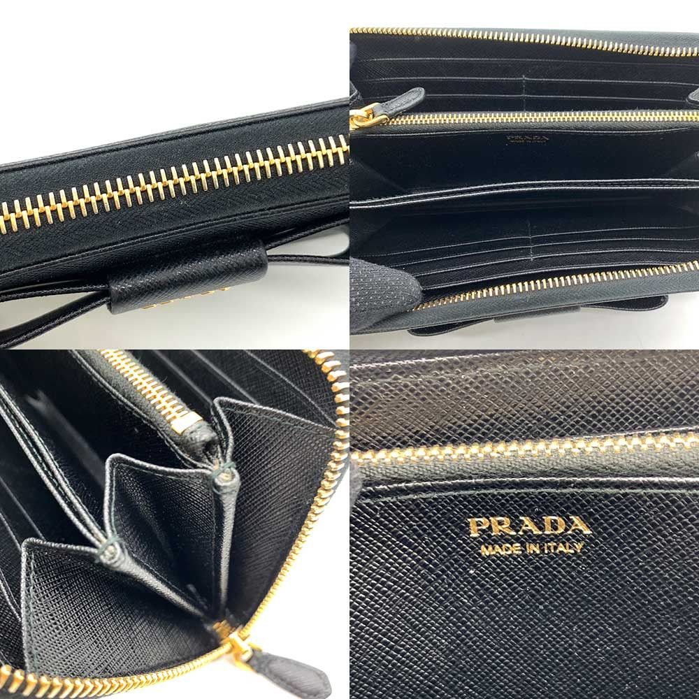 Prada Prada Prada Saffiano Leather Long Wallet 1ML506 Leather Long Wallet 1ML506 in Very Good Condition Size ONE SIZE - 4 Thumbnail