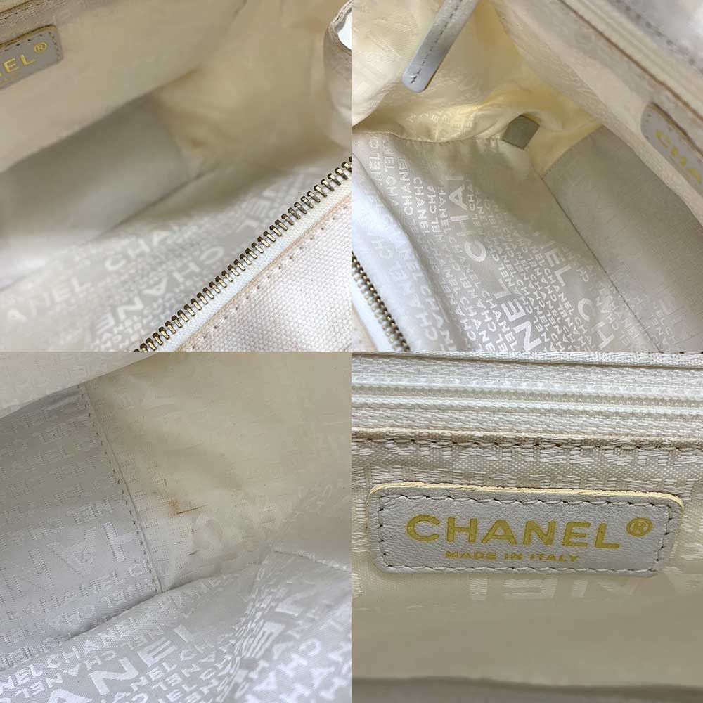 Chanel Chanel Chanel Canvas Marshmallow Handbag Ivory Black Canvas Handbag 8番台 in Very Good Condition Size ONE SIZE - 8 Thumbnail