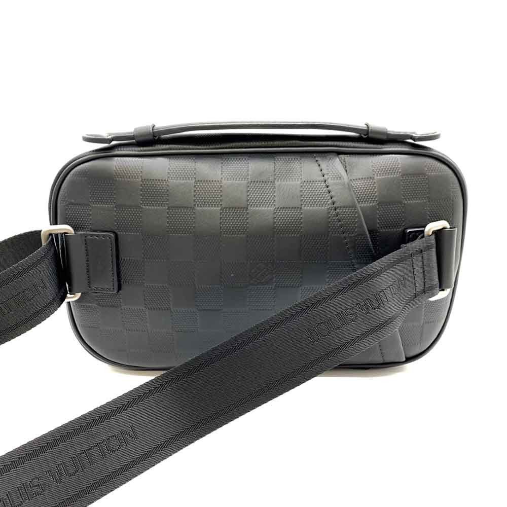 Louis Vuitton Louis Vuitton Louis Vuitton Damier Infini Ambrelle Waist Bag Black Leather Belt Bag N41288 in Very Good Condition Size ONE SIZE - 2 Thumbnail