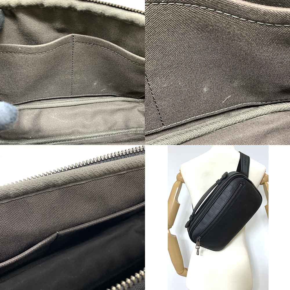 Louis Vuitton Louis Vuitton Louis Vuitton Damier Infini Ambrelle Waist Bag Black Leather Belt Bag N41288 in Very Good Condition Size ONE SIZE - 8 Thumbnail