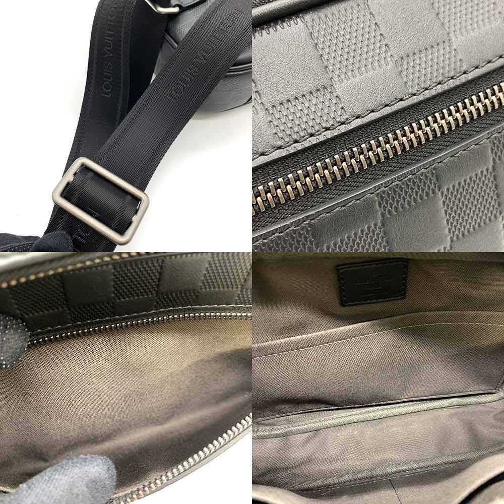 Louis Vuitton Louis Vuitton Louis Vuitton Damier Infini Ambrelle Waist Bag Black Leather Belt Bag N41288 in Very Good Condition Size ONE SIZE - 6 Thumbnail