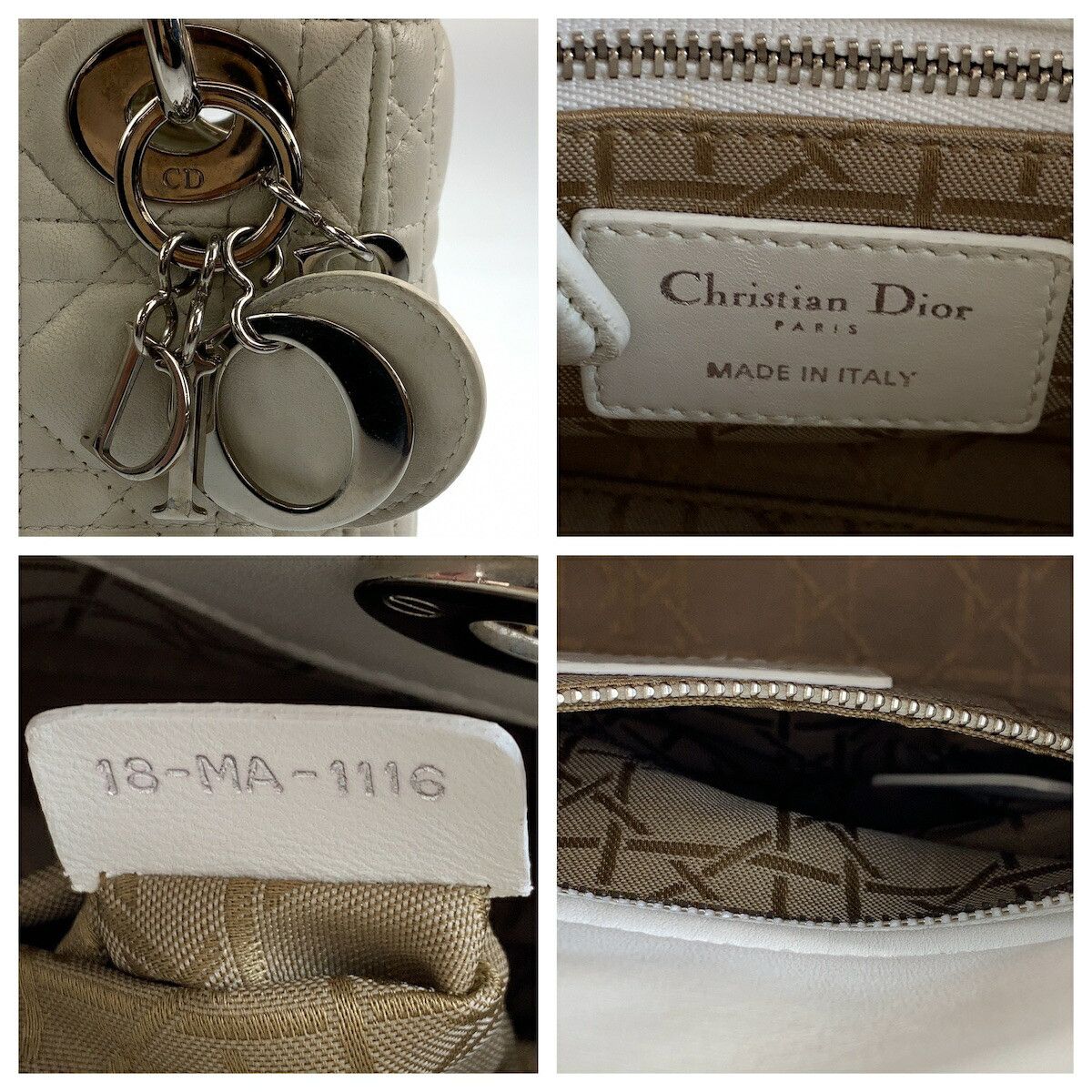 Dior Dior Dior Lady Dior Leather Handbag Leather Handbag in Very Good Condition Size ONE SIZE - 8 Thumbnail