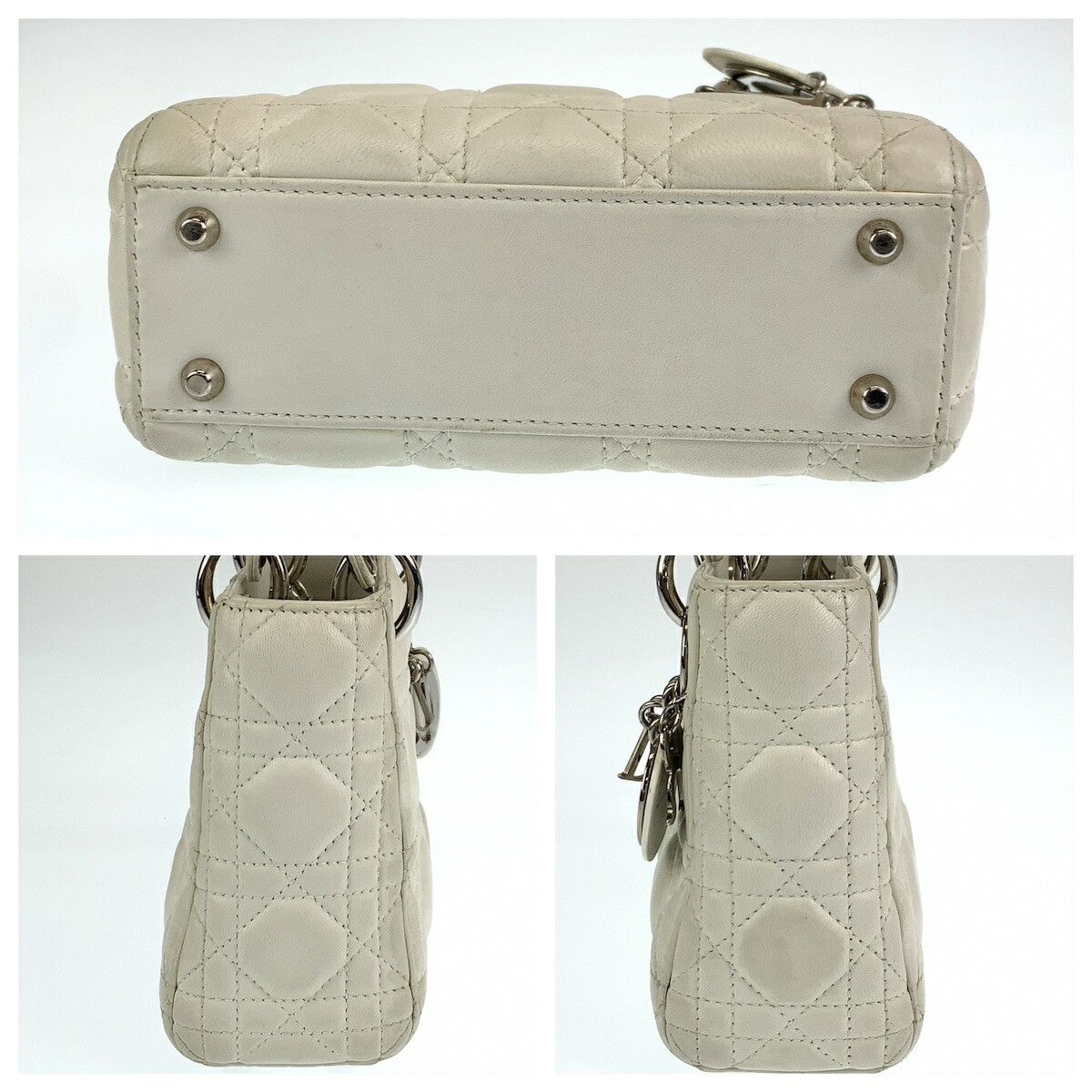 Dior Dior Dior Lady Dior Leather Handbag Leather Handbag in Very Good Condition Size ONE SIZE - 5 Thumbnail