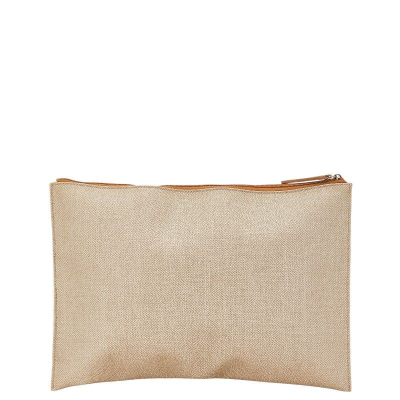 Bvlgari Bvlgari Bvlgari Beige PVC Leather Clutch Bag Canvas Clutch Bag 222-69461 in Great Condition Size ONE SIZE - 3 Thumbnail