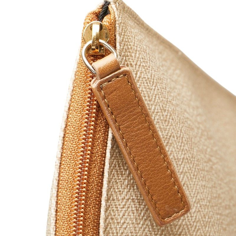 Bvlgari Bvlgari Bvlgari Beige PVC Leather Clutch Bag Canvas Clutch Bag 222-69461 in Great Condition Size ONE SIZE - 5 Thumbnail