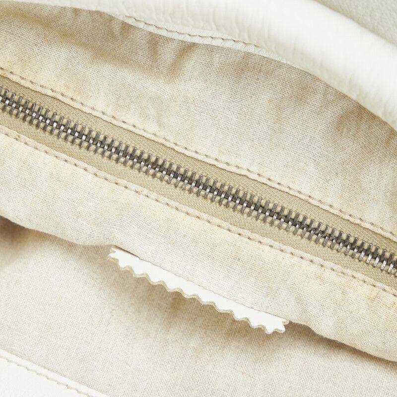 Prada Prada Prada Canvas Leather Handbag Beige White Canvas Handbag in Very Good Condition Size ONE SIZE - 5 Thumbnail