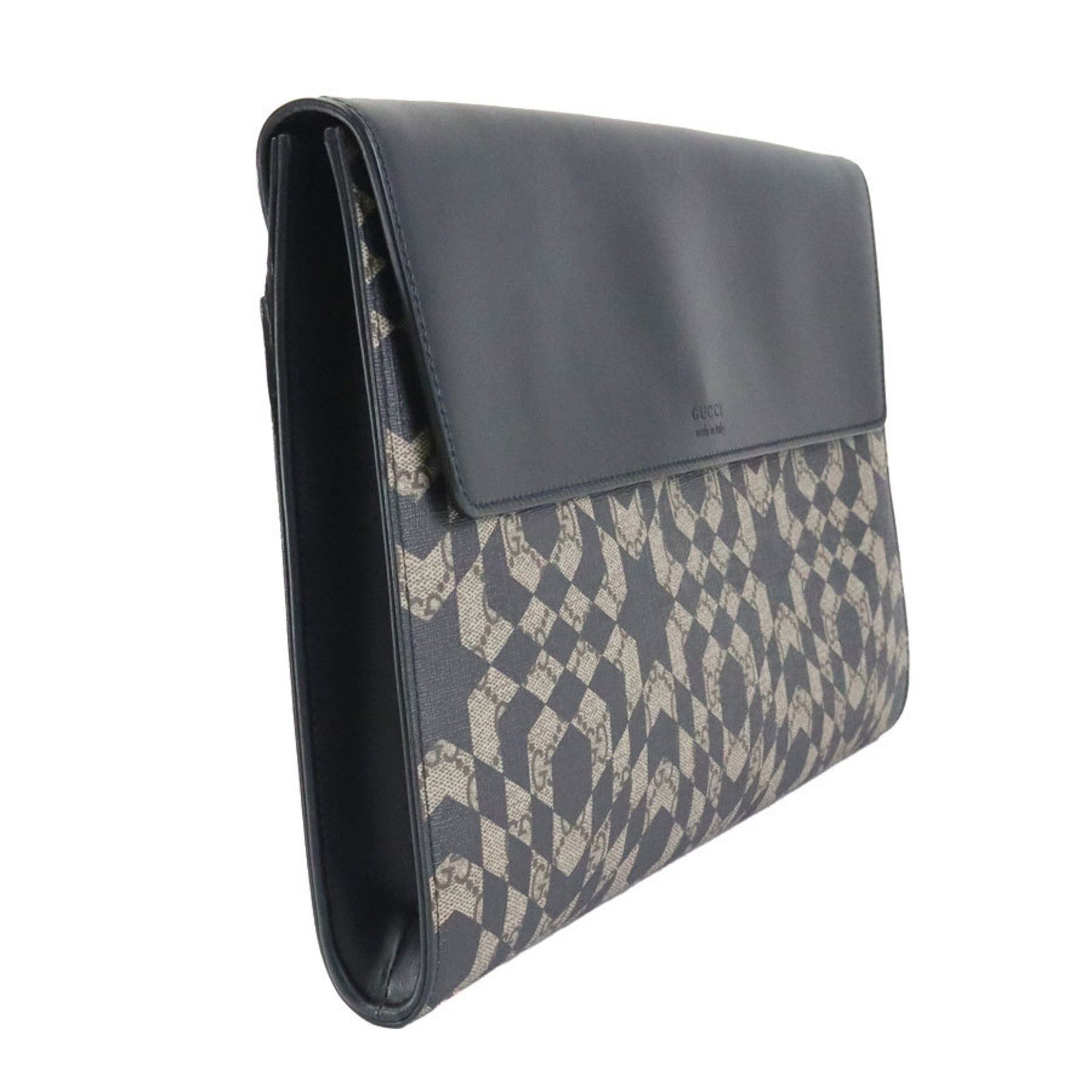 Gucci GUCCI Clutch Bag GG Supreme Leather Brown Black Men's 406725 e59272k Size ONE SIZE - 2 Thumbnail