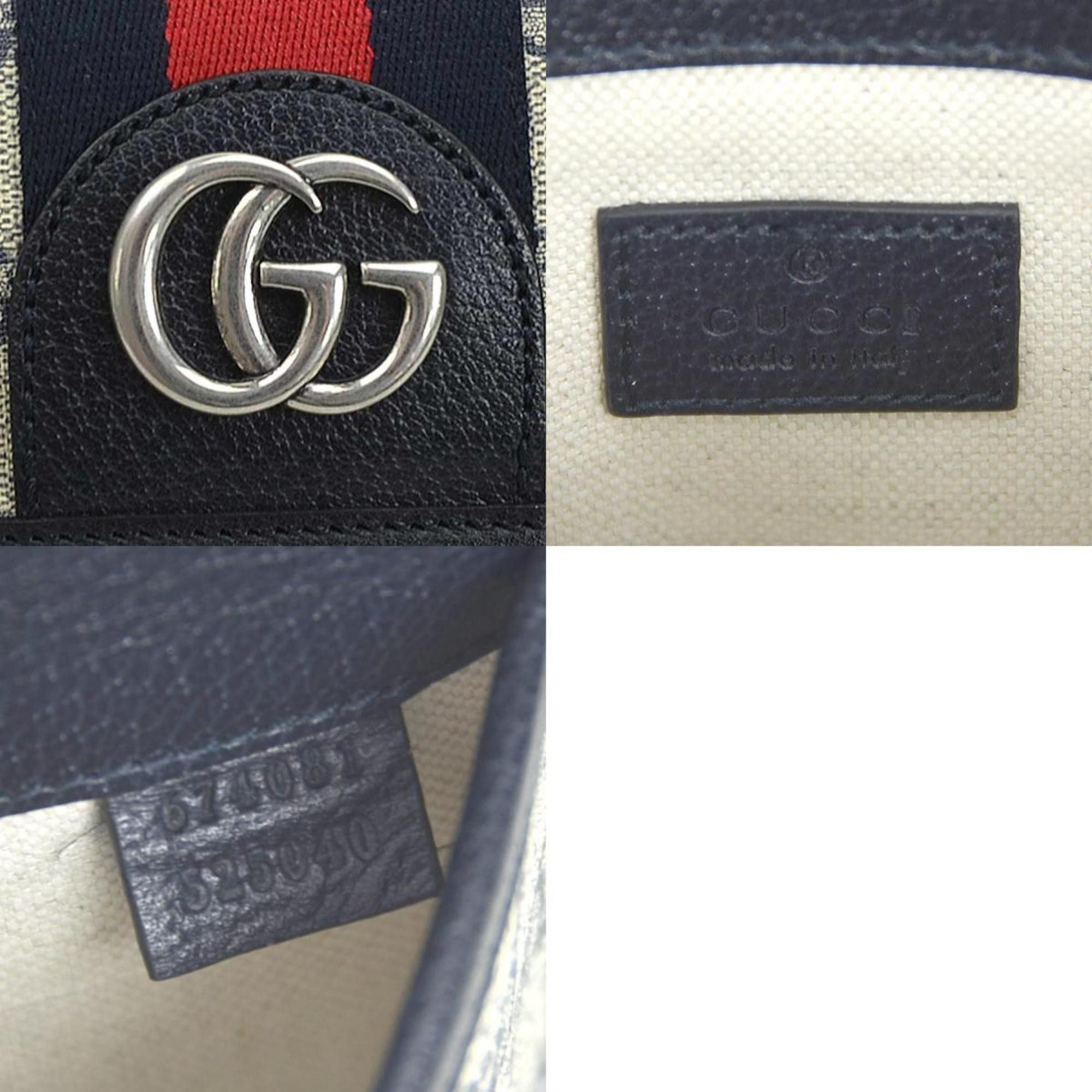 Gucci GUCCI Waist Bag Belt GG Marmont Supreme Canvas Navy Silver Men's 674081 e59275a Size ONE SIZE - 5 Thumbnail