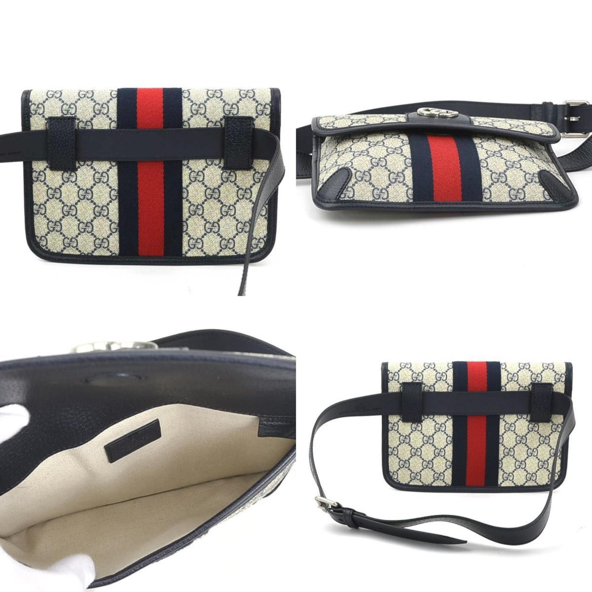 Gucci GUCCI Waist Bag Belt GG Marmont Supreme Canvas Navy Silver Men's 674081 e59275a Size ONE SIZE - 3 Thumbnail