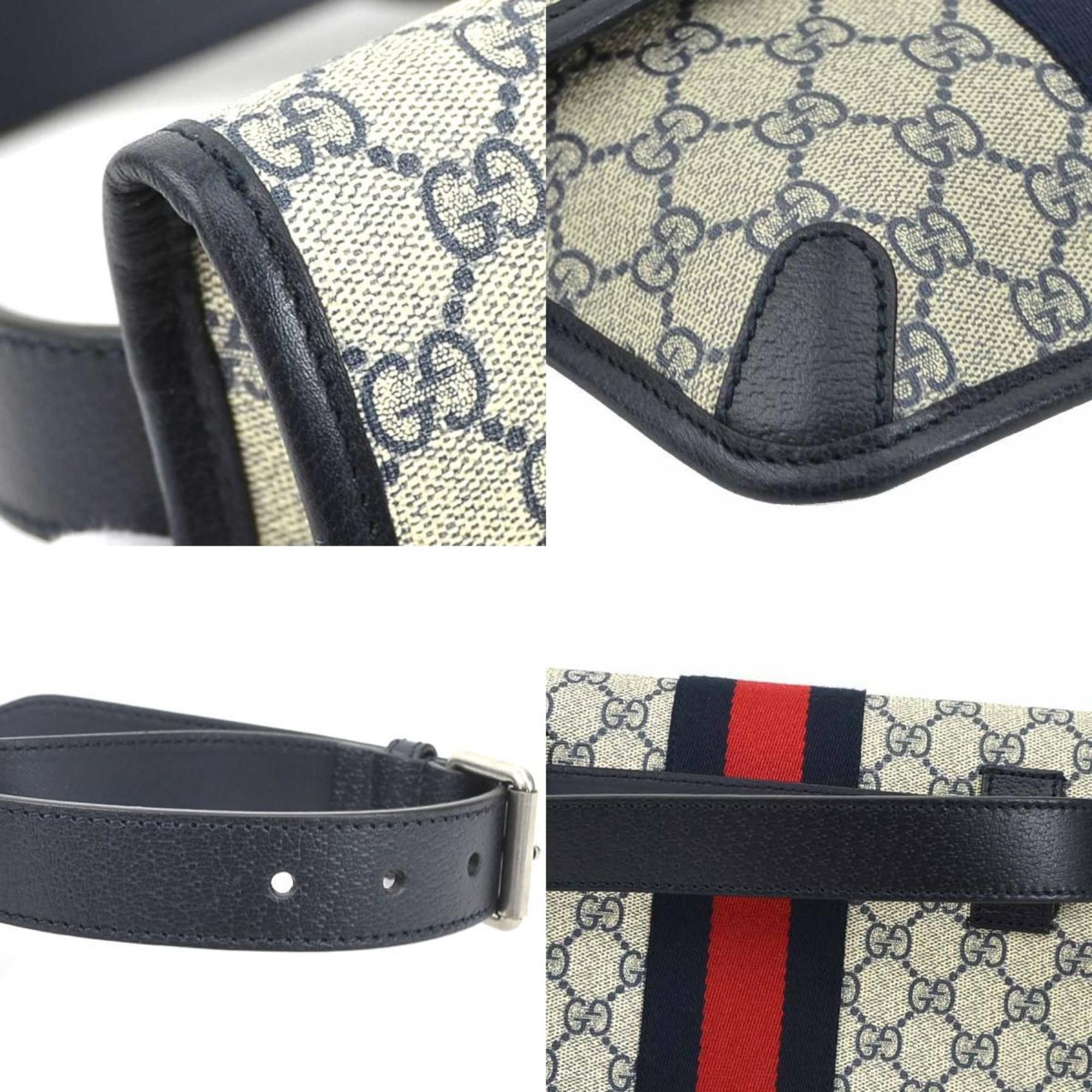 Gucci GUCCI Waist Bag Belt GG Marmont Supreme Canvas Navy Silver Men's 674081 e59275a Size ONE SIZE - 4 Thumbnail
