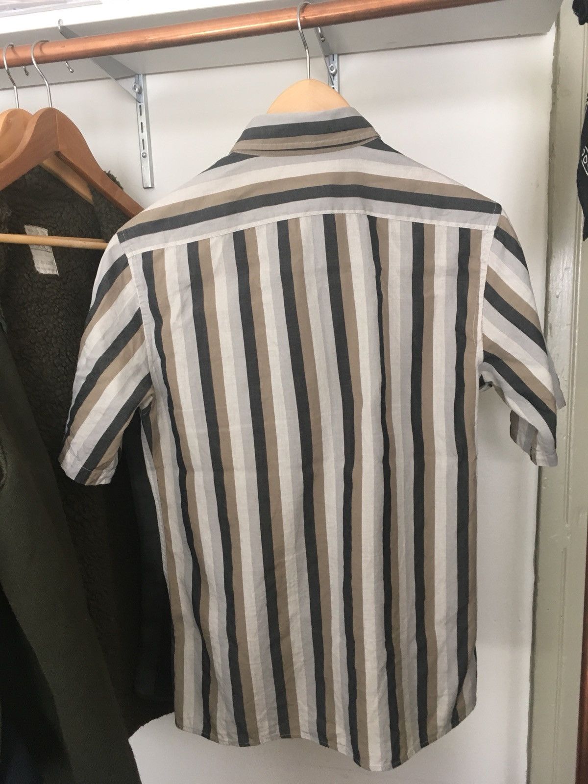 A.P.C. Striped Button-Up Short Sleeve Shirt Size US S / EU 44-46 / 1 - 4 Thumbnail