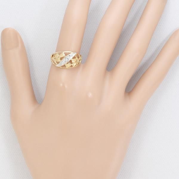 Other PT850 Platinum K18 Yellow Gold Diamond Ring Metal Ring in