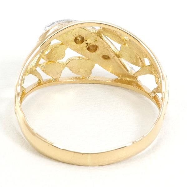 Other PT850 Platinum K18 Yellow Gold Diamond Ring Metal Ring in