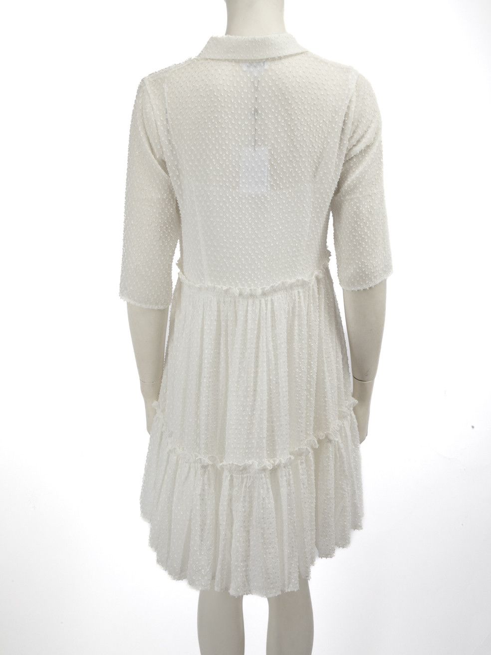 Other White Knee Length Tiered Dress Size S / US 4 / IT 40 - 3 Thumbnail