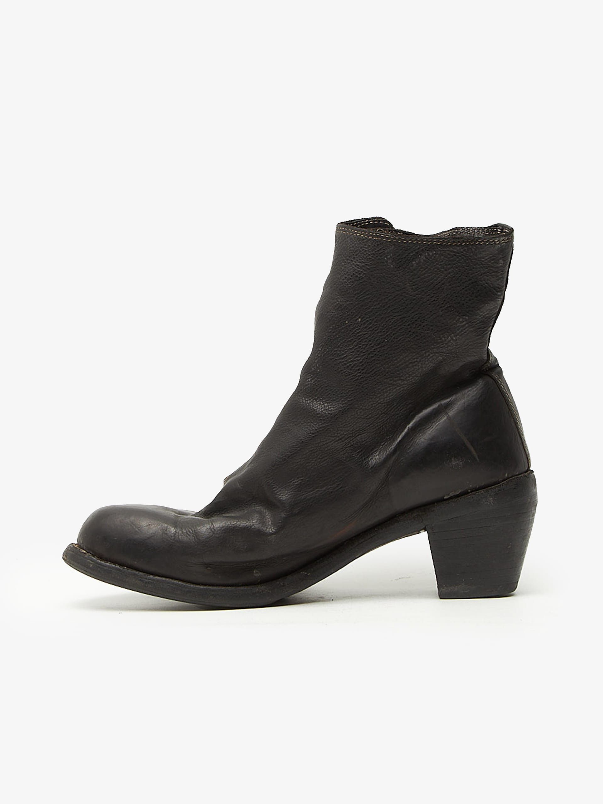 Guidi Dark Brown Snap Button Heel Boots Size US 5.5 / EU 38 - 3 Thumbnail