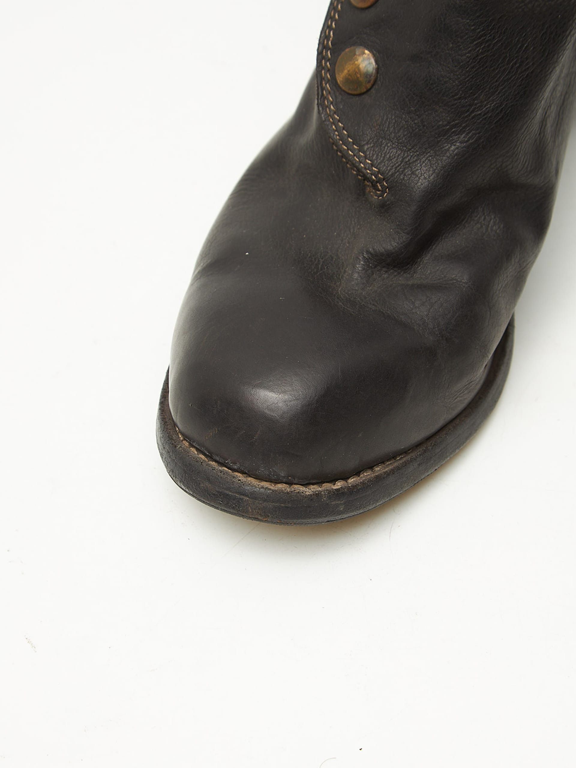 Guidi Dark Brown Snap Button Heel Boots Size US 5.5 / EU 38 - 4 Thumbnail