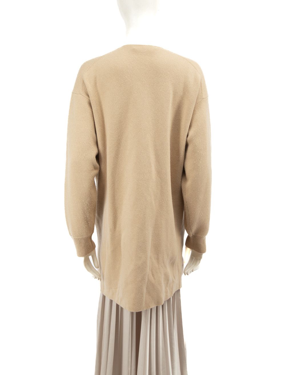 Chloe Beige Cashmere V-neck Long Sleeved Jumper Size XL / US 12-14 / IT 48-50 - 3 Thumbnail