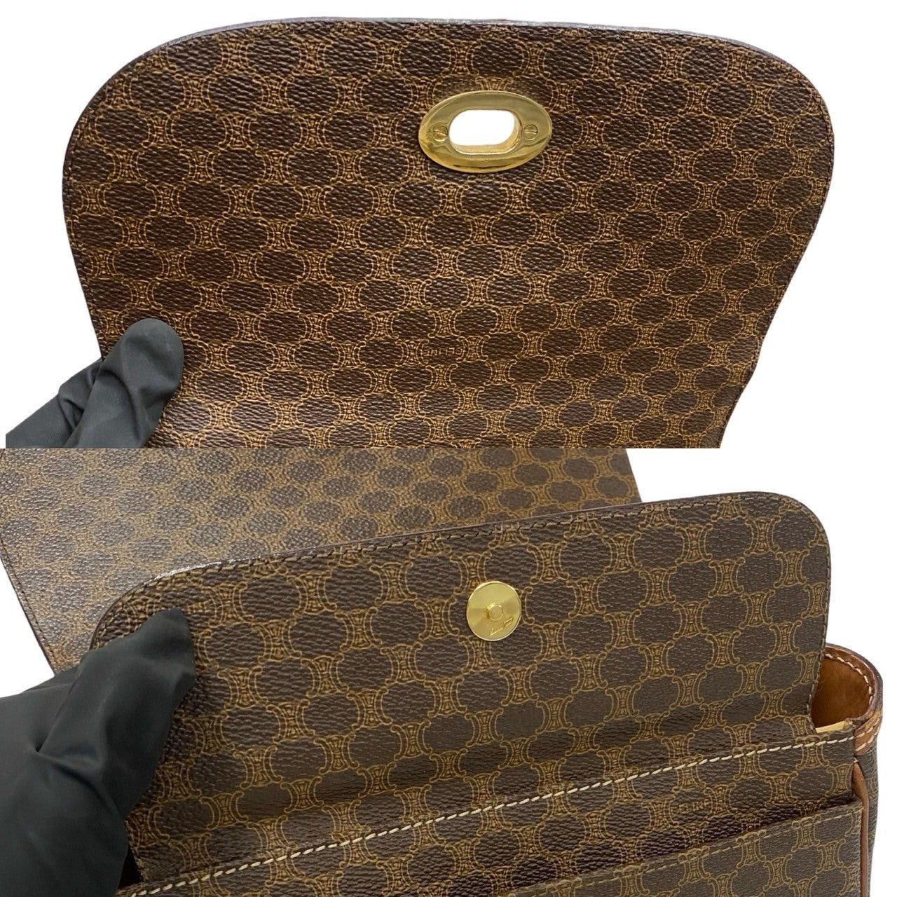 Celine Celine Handbag Brown Leather Size ONE SIZE - 8 Thumbnail