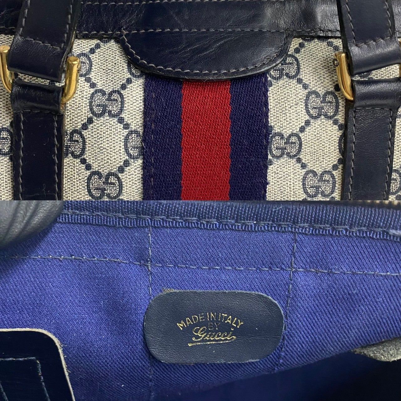 Gucci Gucci Shoulder Bag Navy PVC Size ONE SIZE - 3 Thumbnail
