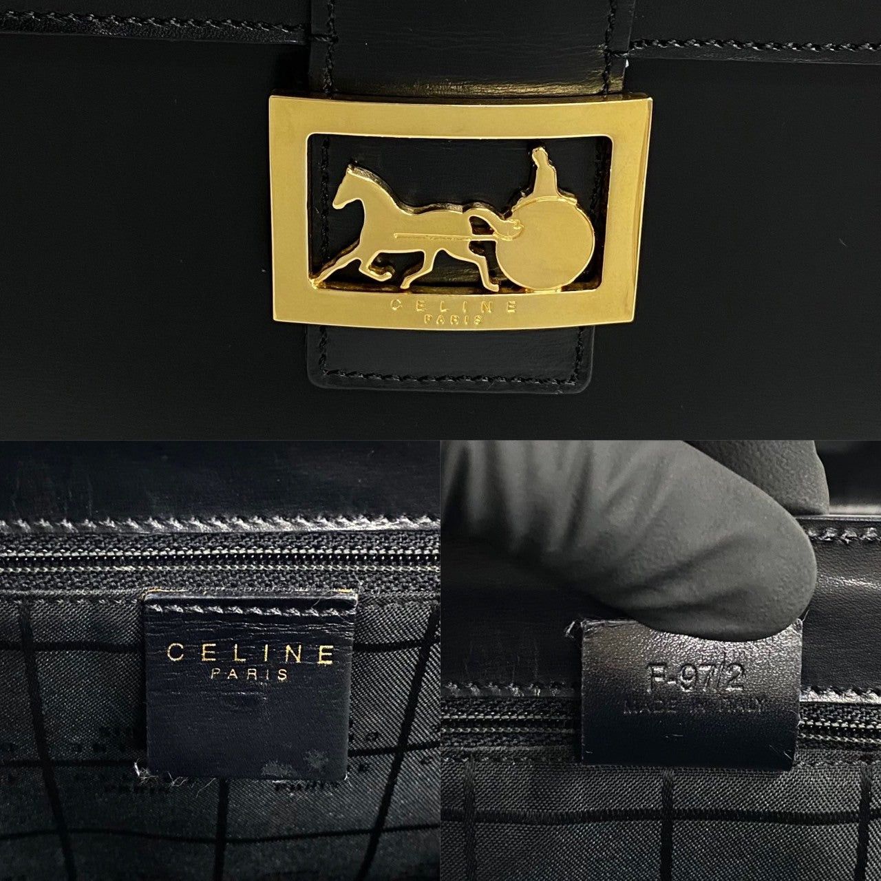 Celine Celine Handbag Black Vitello Size ONE SIZE - 3 Thumbnail