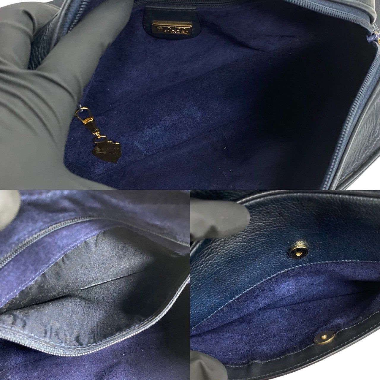 Gucci Gucci Shoulder Bag Navy Leather Size ONE SIZE - 8 Thumbnail