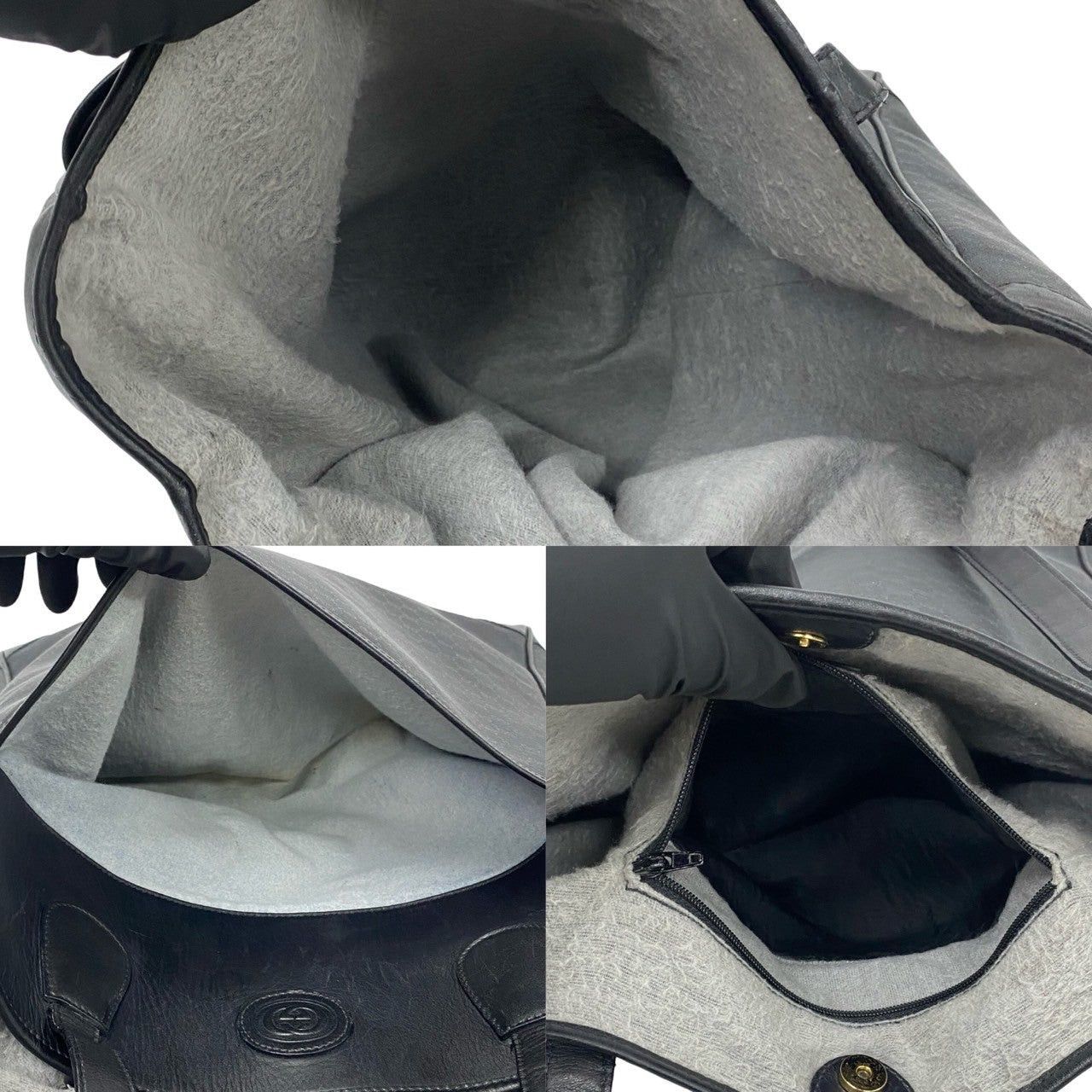 Gucci Gucci Tote Bag Black Leather Size ONE SIZE - 8 Thumbnail
