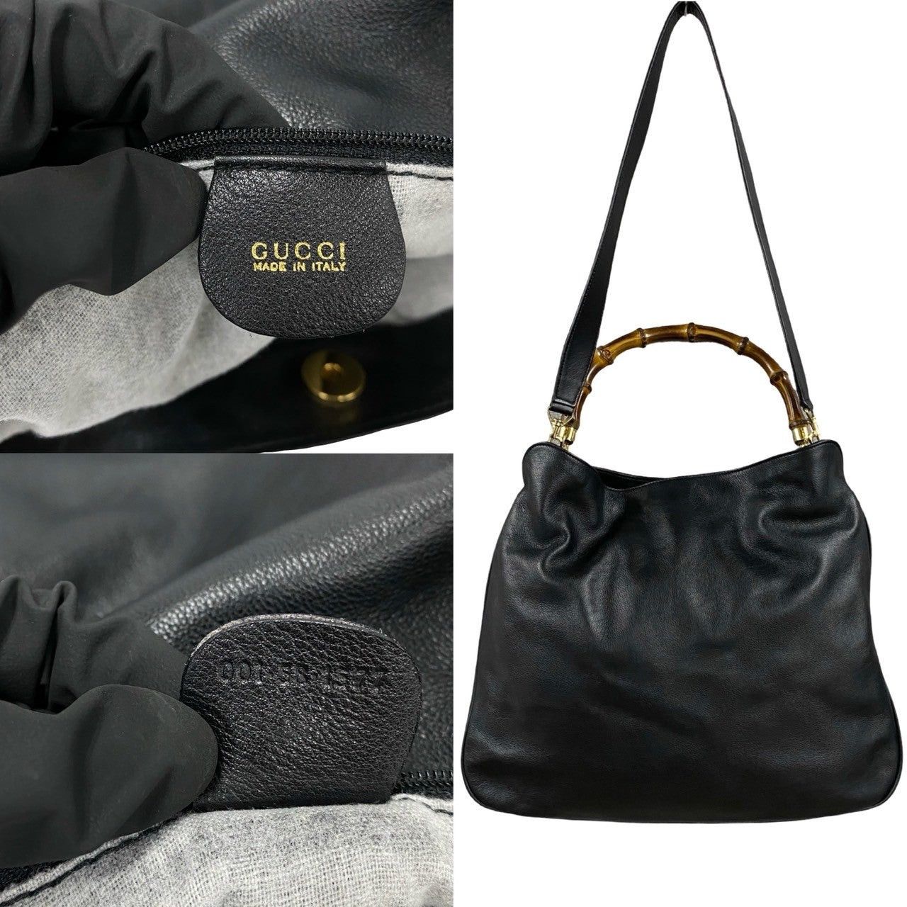 Gucci Gucci Shoulder Bag Black Leather Size ONE SIZE - 3 Thumbnail