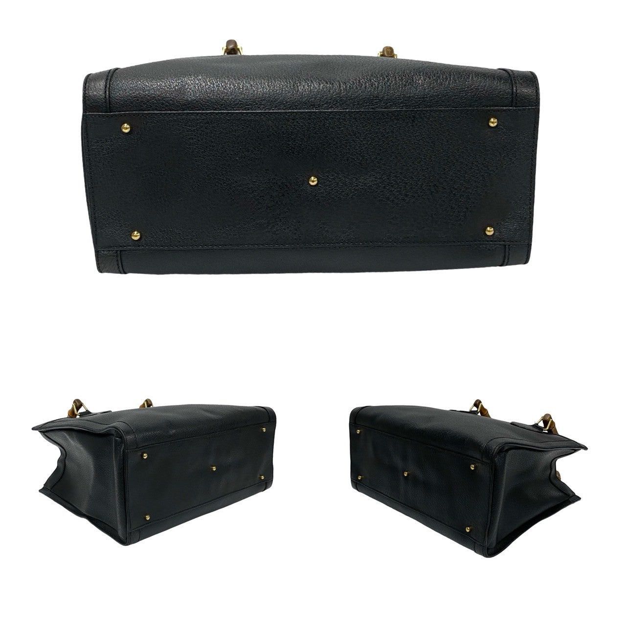 Gucci Gucci Handbag Black Leather Size ONE SIZE - 6 Thumbnail
