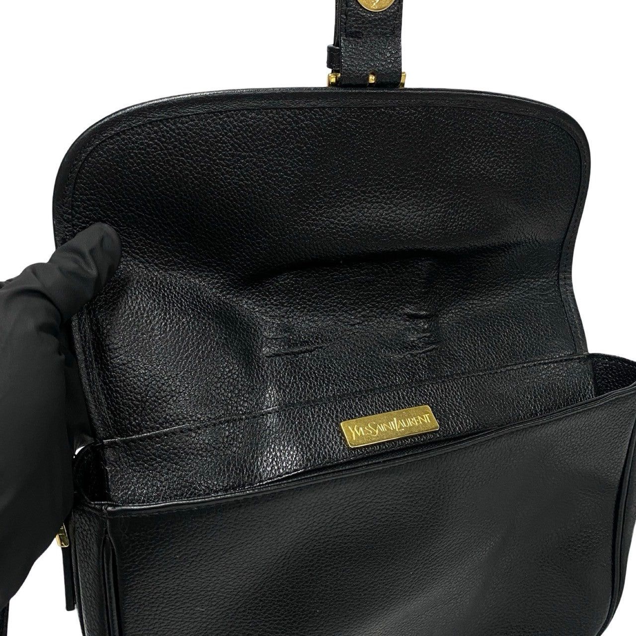 Yves Saint Laurent Yves Saint Laurent Shoulder Bag Black Leather Size ONE SIZE - 8 Thumbnail