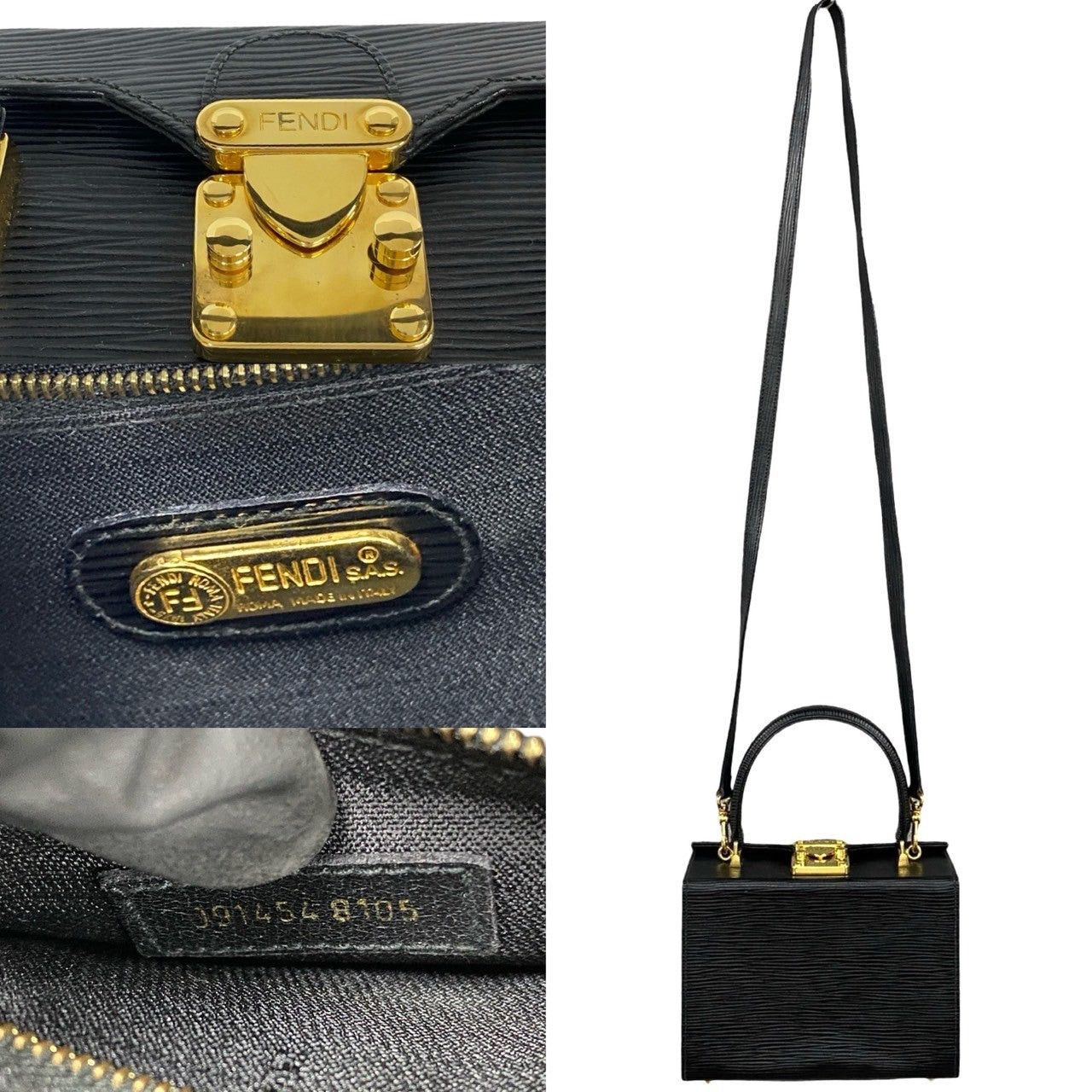 Fendi Fendi Shoulder Bag Black Leather Size ONE SIZE - 3 Thumbnail