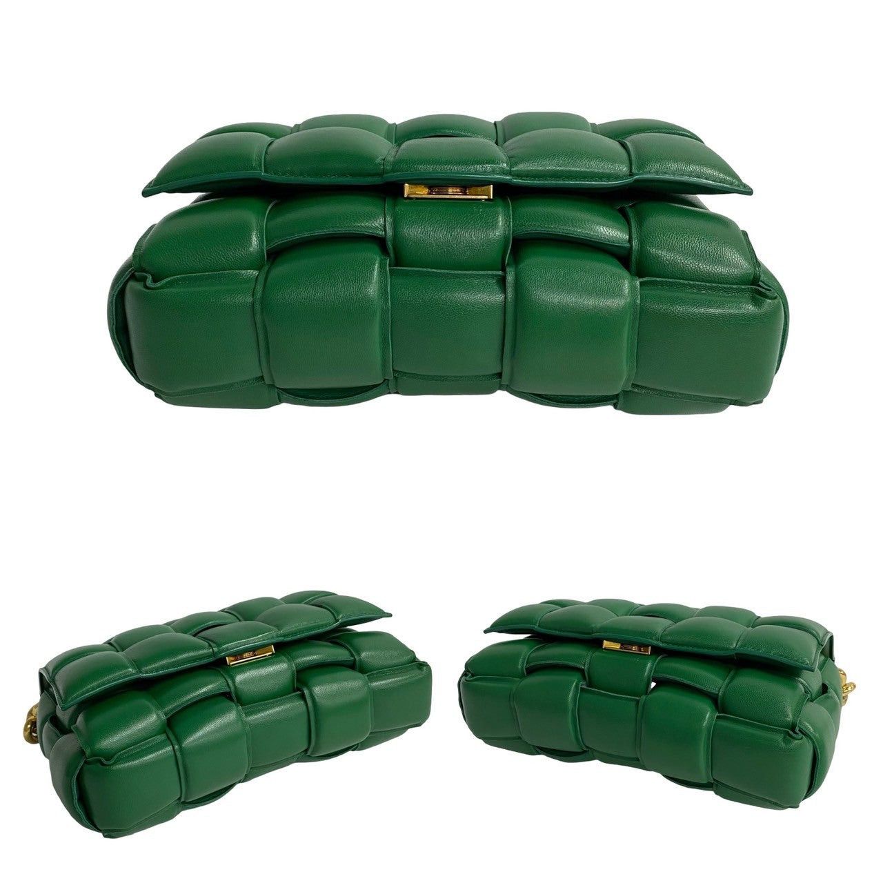 Bottega Veneta Bottega Veneta Shoulder Bag Green Leather Size ONE SIZE - 6 Thumbnail