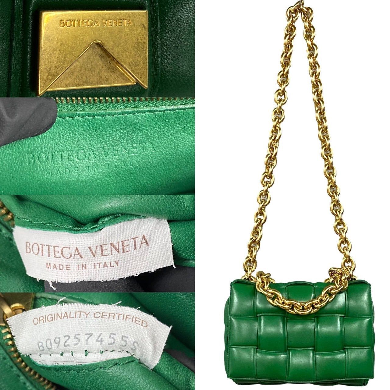 Bottega Veneta Bottega Veneta Shoulder Bag Green Leather Size ONE SIZE - 3 Thumbnail