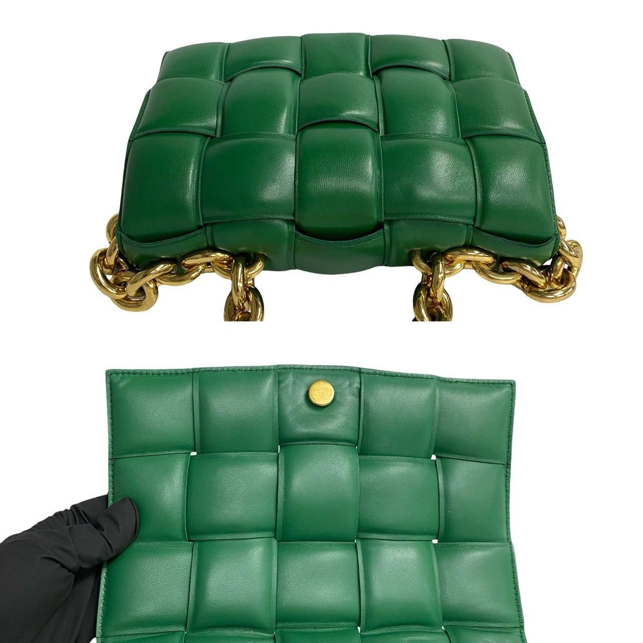 Bottega Veneta Bottega Veneta Shoulder Bag Green Leather Size ONE SIZE - 8 Thumbnail