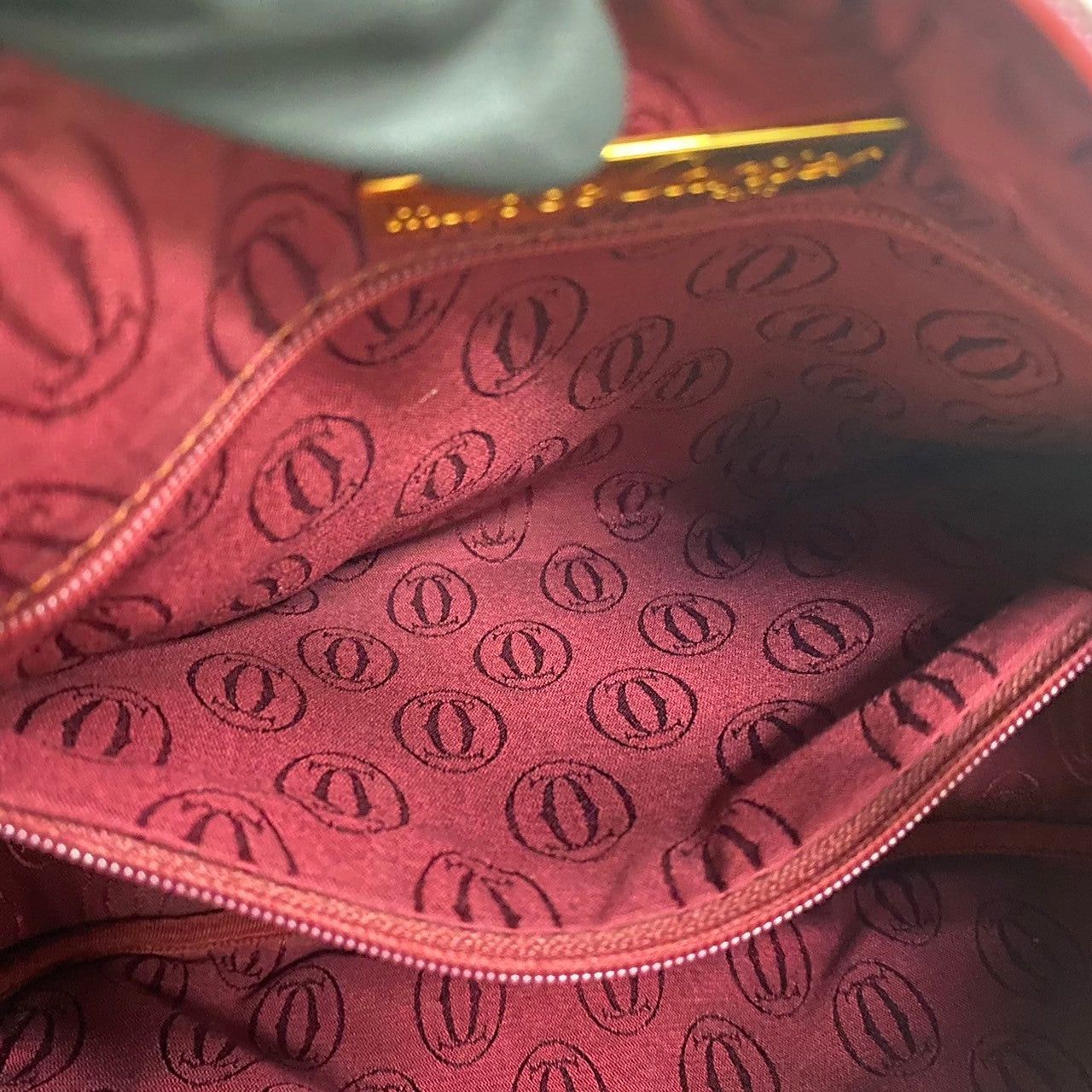 Cartier Cartier Shoulder Bag Wine Leather Size ONE SIZE - 9 Thumbnail