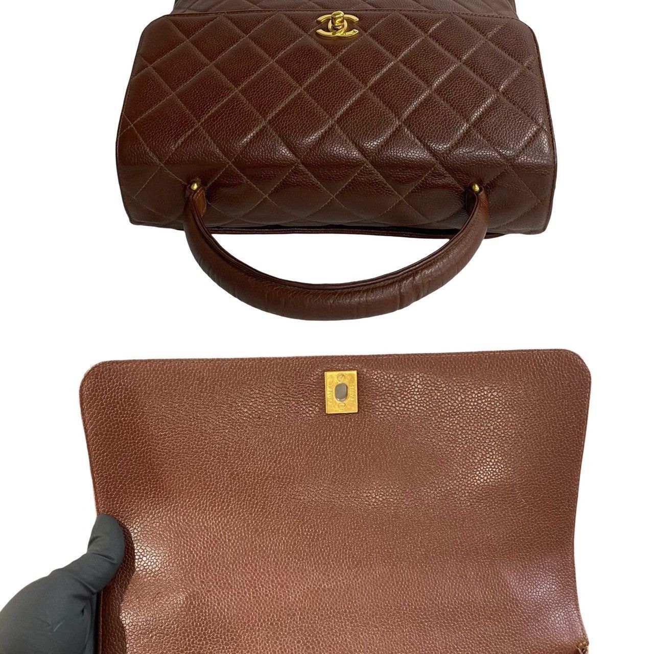 Chanel Chanel Handbag Brown Caviar Size ONE SIZE - 8 Thumbnail