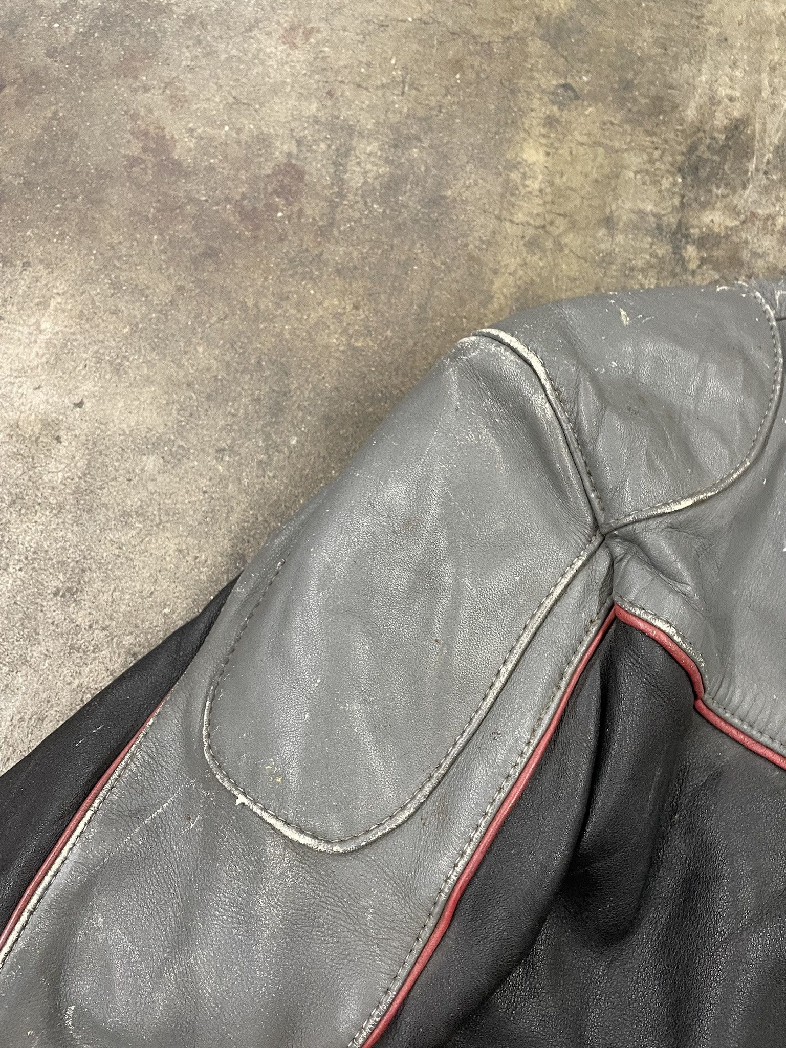 Other Vintage 1980s Moto Racing Leather Jacket Steinmark Two-Tone 40 Size US M / EU 48-50 / 2 - 5 Thumbnail