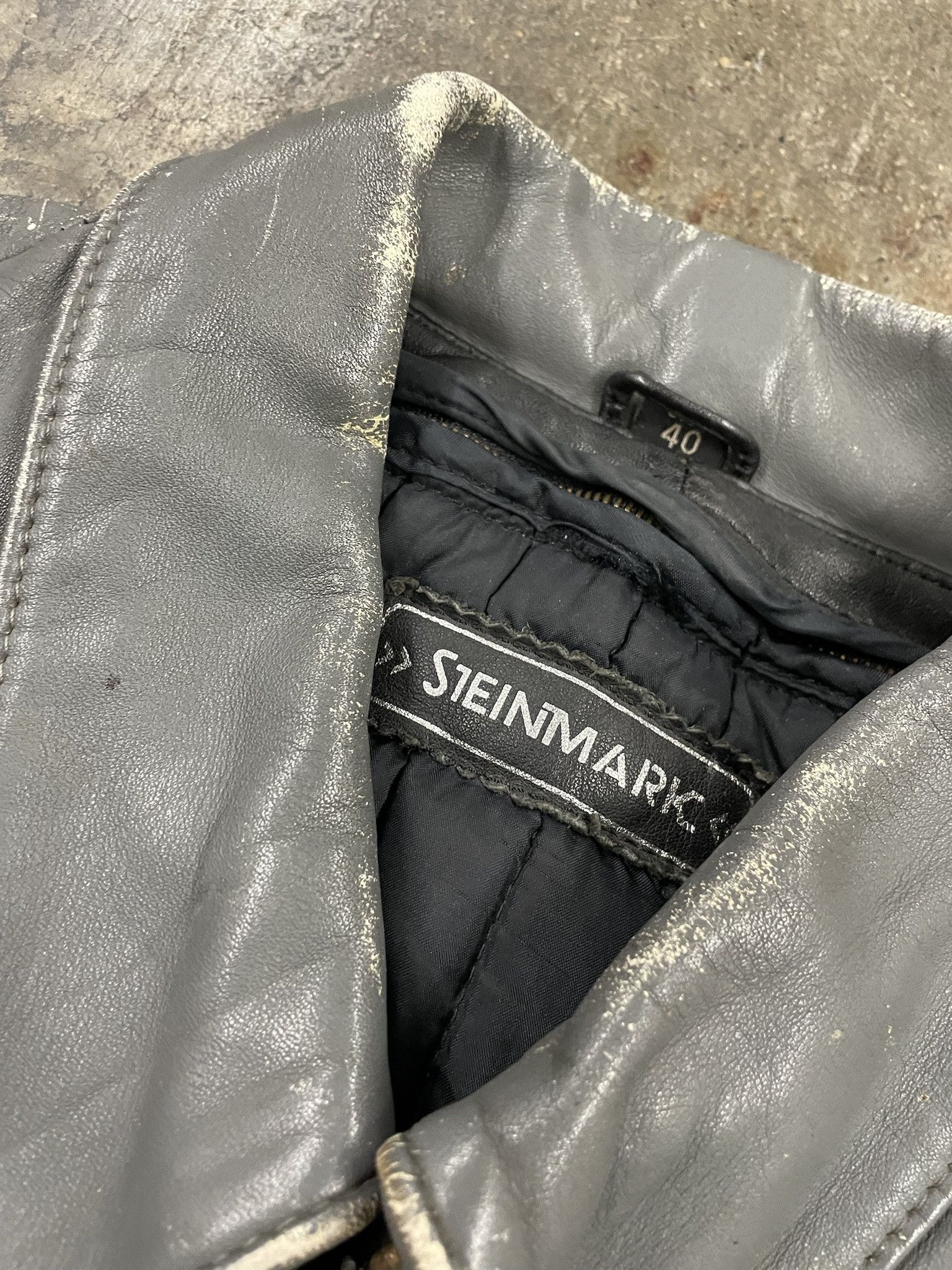 Other Vintage 1980s Moto Racing Leather Jacket Steinmark Two-Tone 40 Size US M / EU 48-50 / 2 - 3 Thumbnail