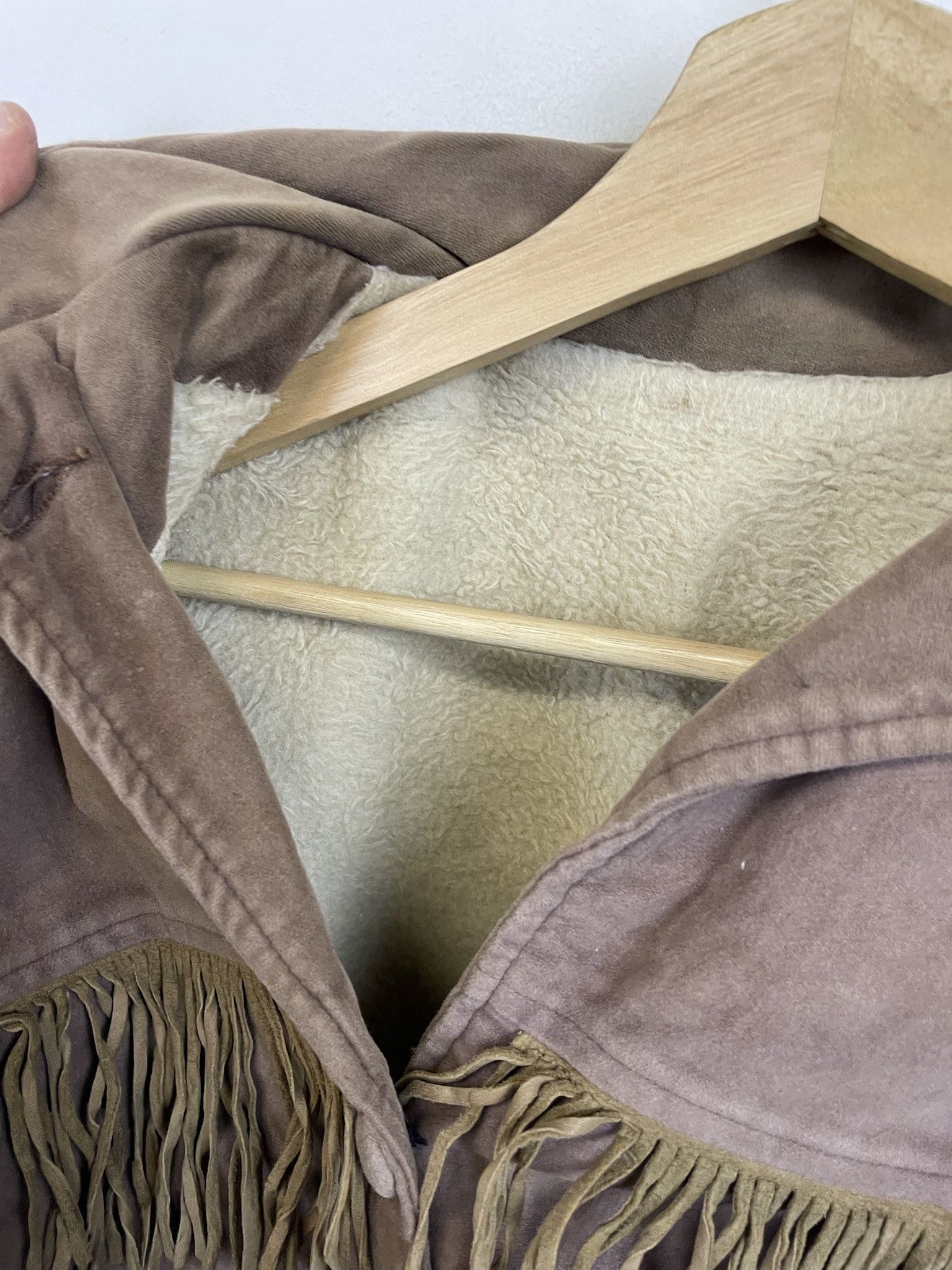 Other Vintage 1970s Faux Suede Jacket Hippie Tassle Biker Easy Rider Size US XS / EU 42 / 0 - 3 Thumbnail