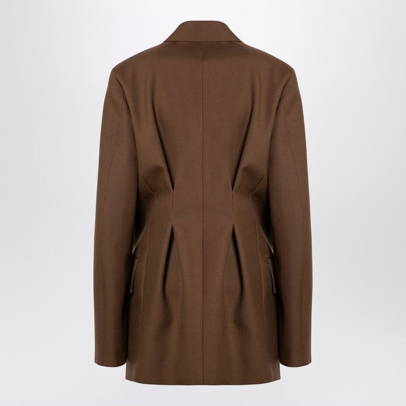 Jil Sander Jil Sander Brown Wool Double-Breasted Jacket Size M / US 6-8 / IT 42-44 - 2 Thumbnail