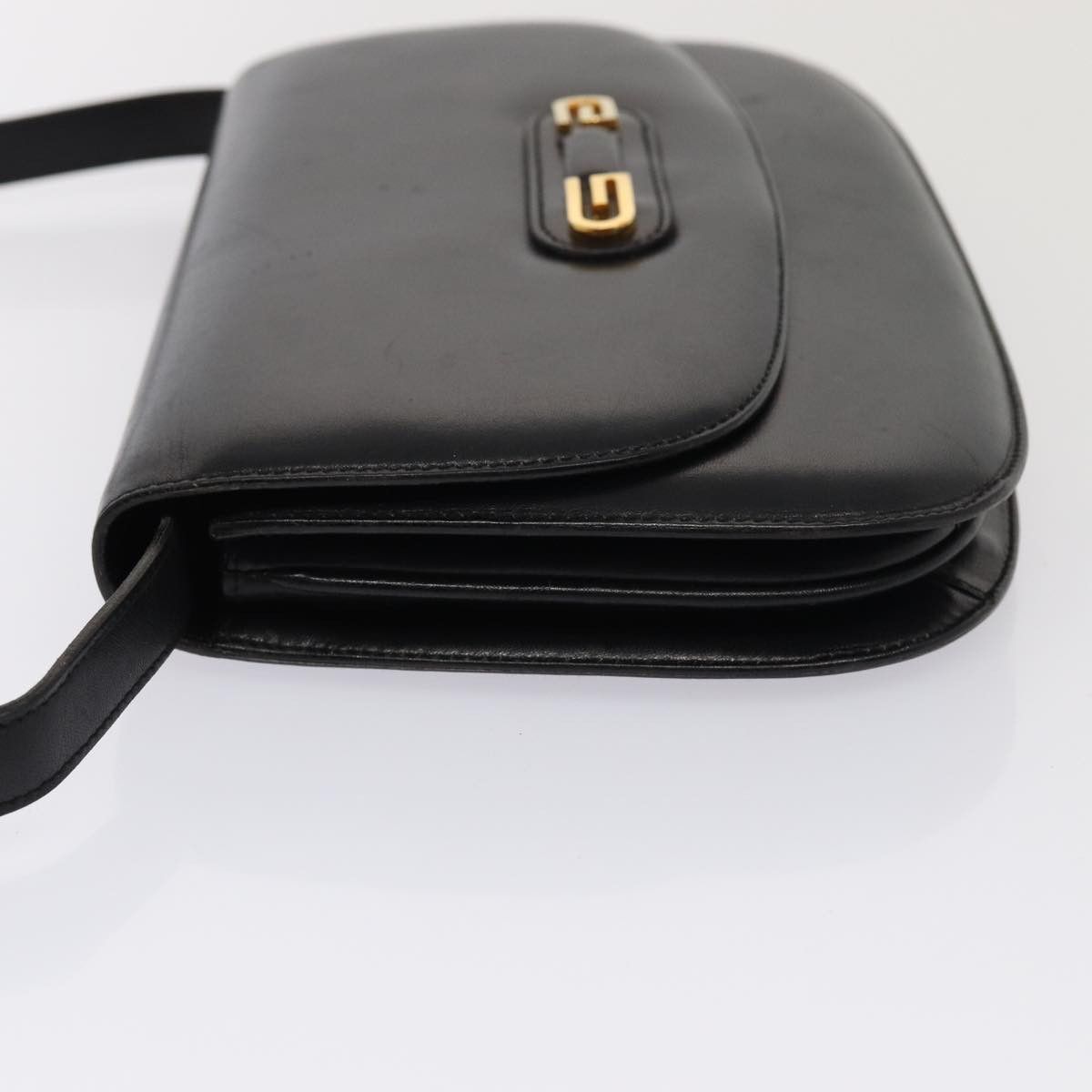 Gucci -- Black Leather Shoulder Bag (Pre-Owned) Size ONE SIZE - 8 Thumbnail