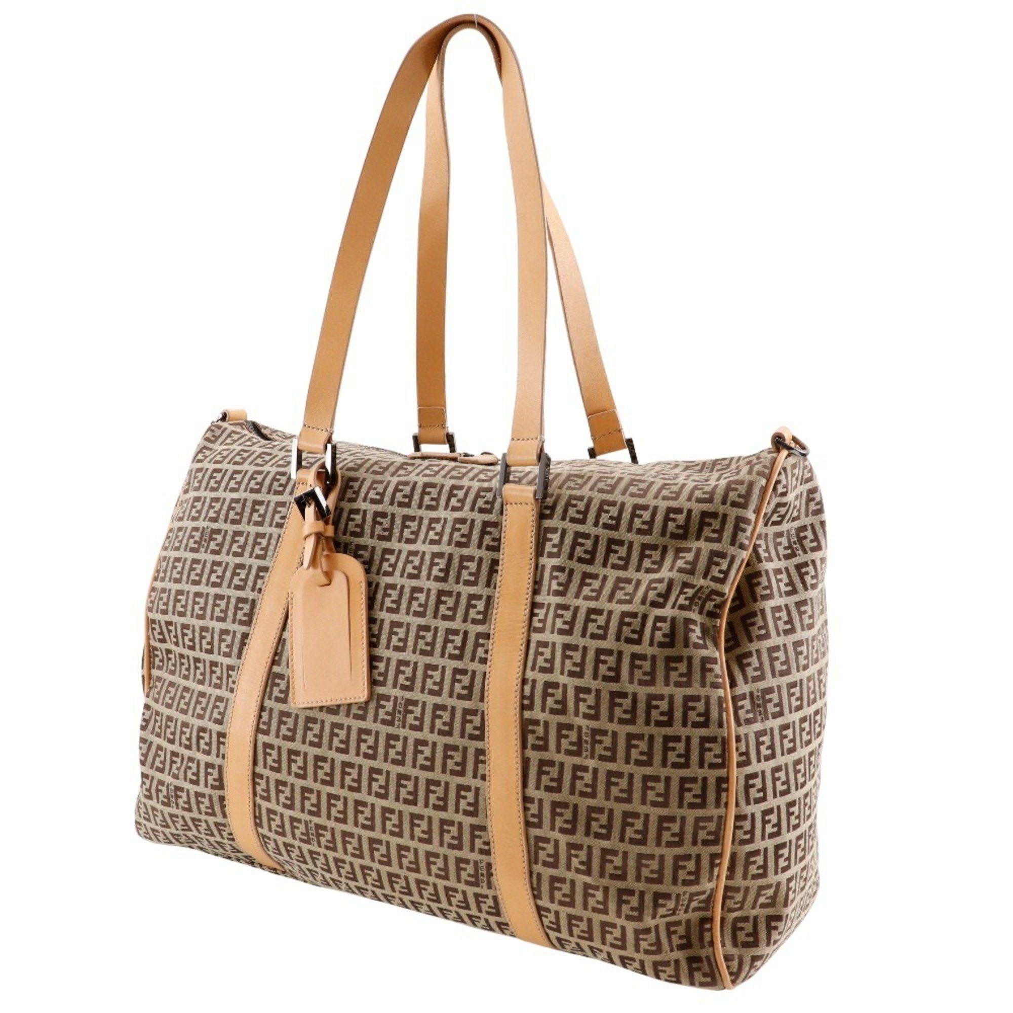 Fendi FENDI Zucchino Boston Bag 7VS014 Nylon Canvas x Leather Brown Double Unisex Size ONE SIZE - 2 Thumbnail