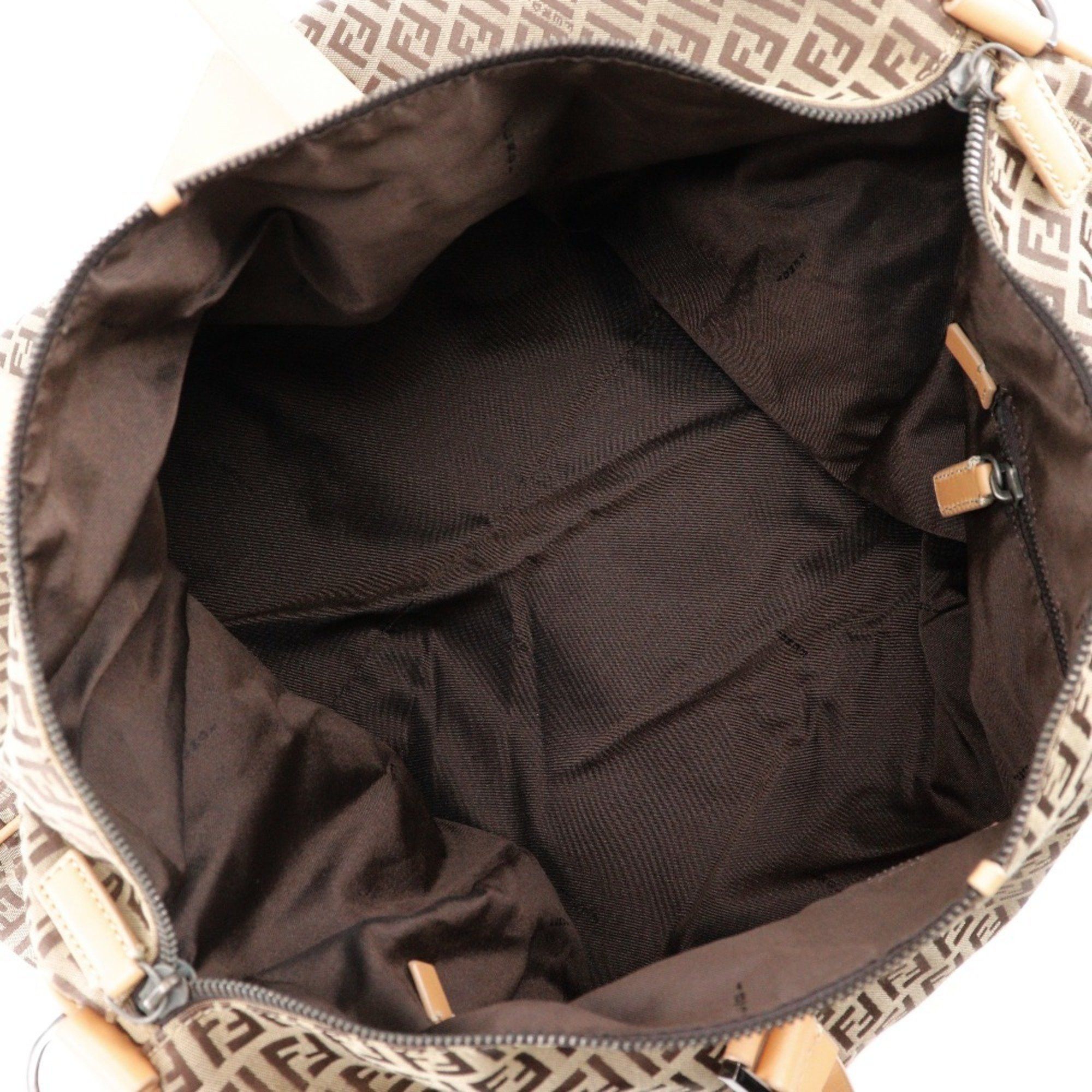 Fendi FENDI Zucchino Boston Bag 7VS014 Nylon Canvas x Leather Brown Double Unisex Size ONE SIZE - 6 Thumbnail