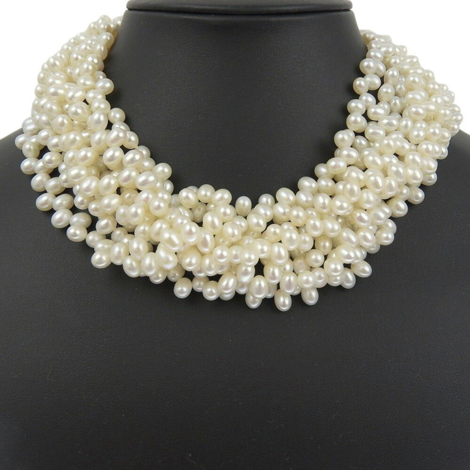 Tiffany & Co. Tiffany & Co. Torsade 8 Row Necklace Paloma Picasso Freshwater Pearl Silver 925 x Women's Size ONE SIZE - 2 Thumbnail