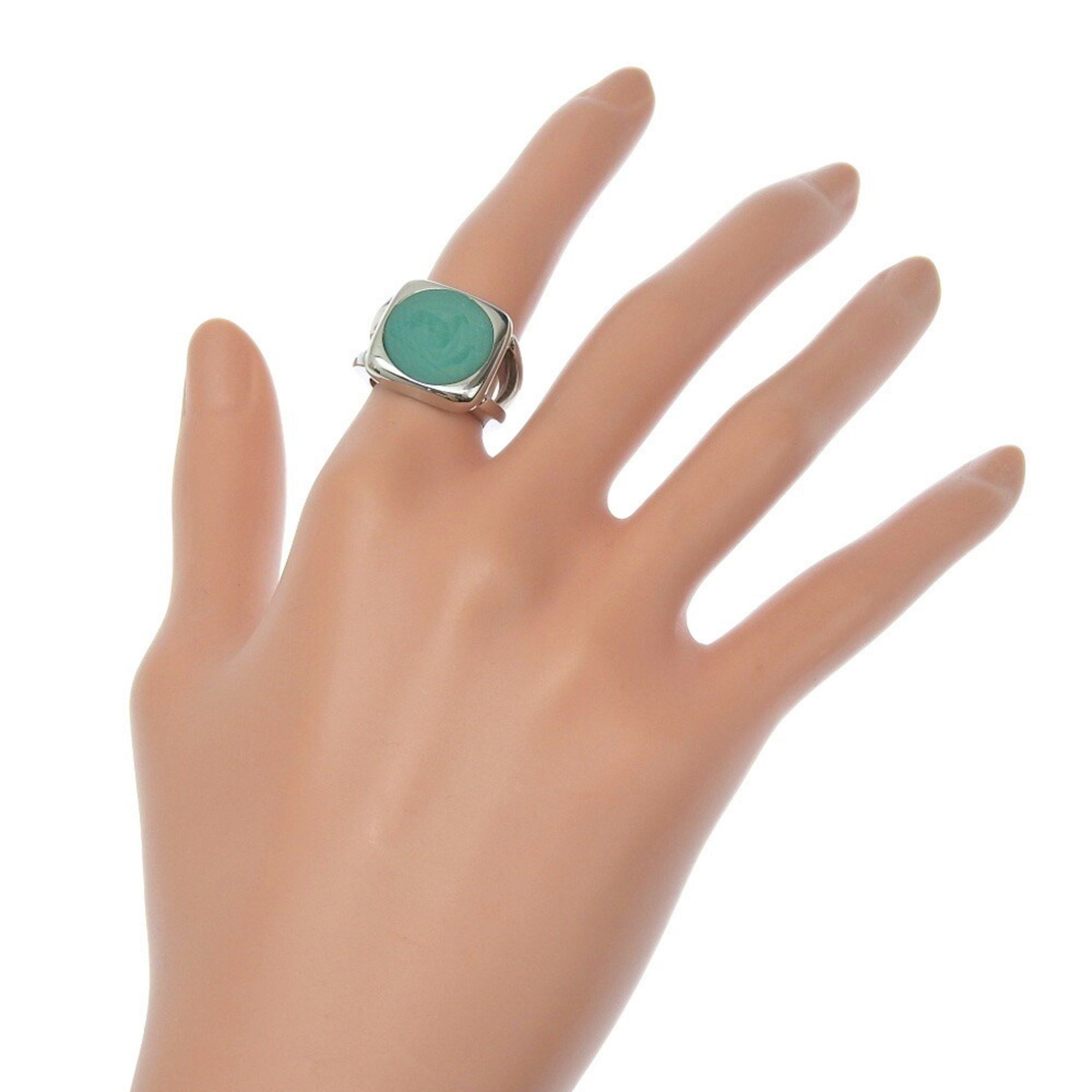 Hermes Hermes Corozo size 10.5 ring, silver, approx. 10.1g for women Size ONE SIZE - 2 Thumbnail