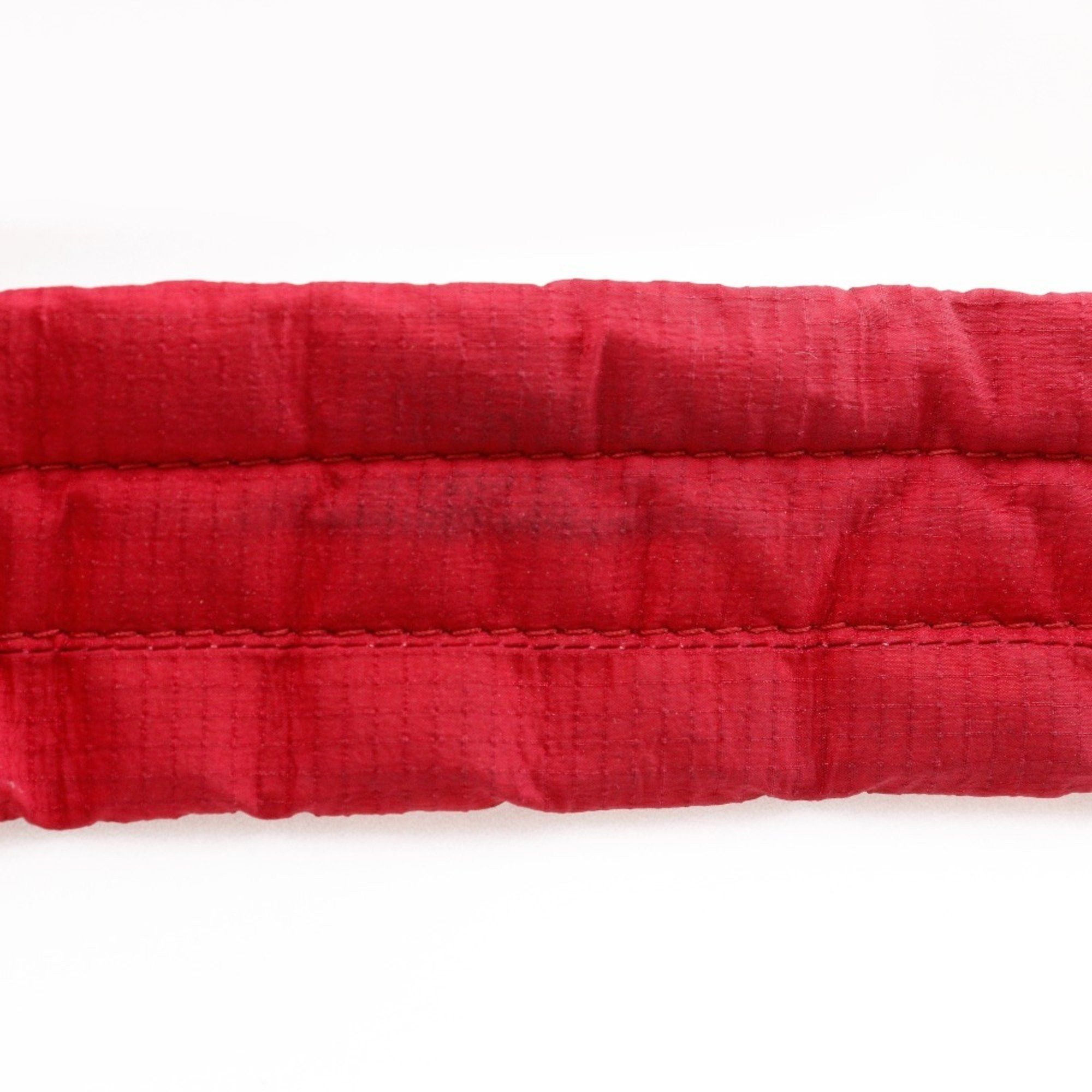 Chanel Chanel Coco Mark Backpack/Daypack Matelasse Nylon Red 2way Double COCO Women's Size ONE SIZE - 8 Thumbnail