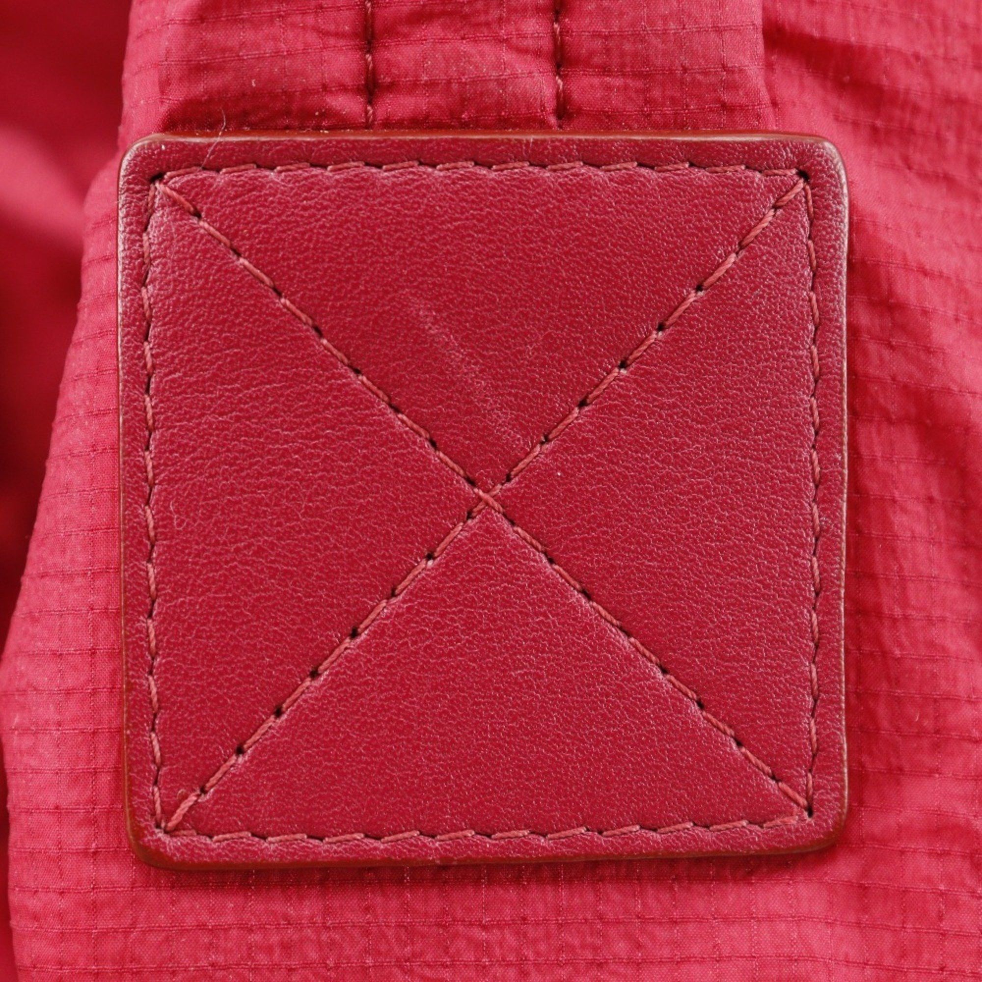 Chanel Chanel Coco Mark Backpack/Daypack Matelasse Nylon Red 2way Double COCO Women's Size ONE SIZE - 9 Thumbnail