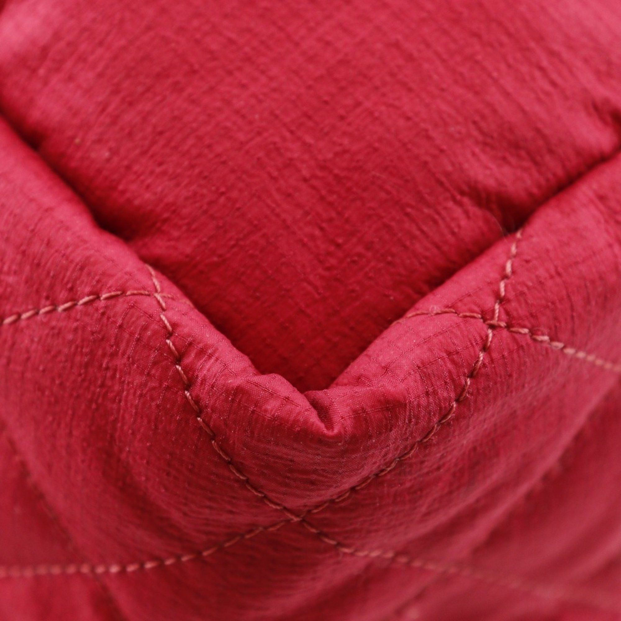 Chanel Chanel Coco Mark Backpack/Daypack Matelasse Nylon Red 2way Double COCO Women's Size ONE SIZE - 4 Thumbnail